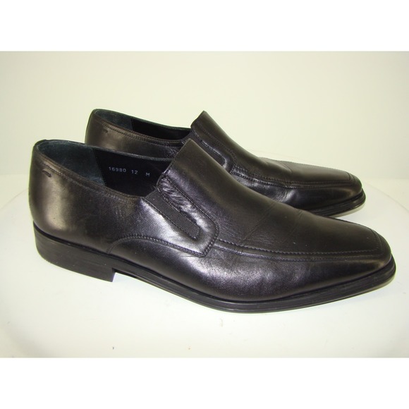 Magnanni Madrid Men's Black Nappa Leather Slip-On Loafers Shoes Size US 12 C114
